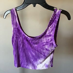 Purple Tie Dye Crop Top